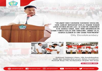 6.748 THL Pemprov Sulut Terima SK Kontrak Kerja dari Gubernur Olly Dondokambey