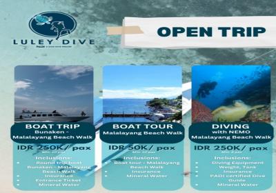 Luley Dive Center Promo Open Trip Bunaken – Malalayang Beach Walk, Boat Tour dan Menyelam